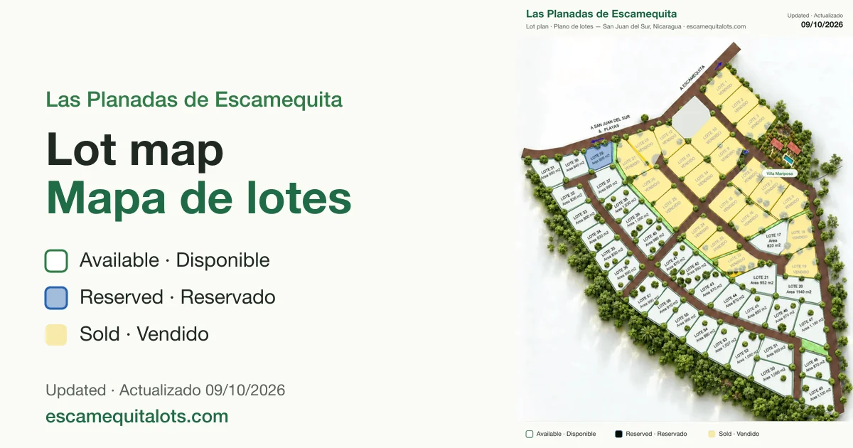 Plano interactivo de lotes con disponibilidad en tiempo real